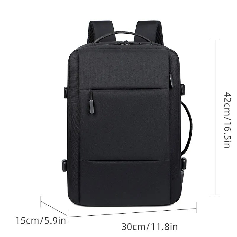 Ddbos BACK TO SCHOOL Classic Travel Backpack Men Business Backpack School Expandable USB Bag Large Capacity Laptop Waterproof Fashion Backpack