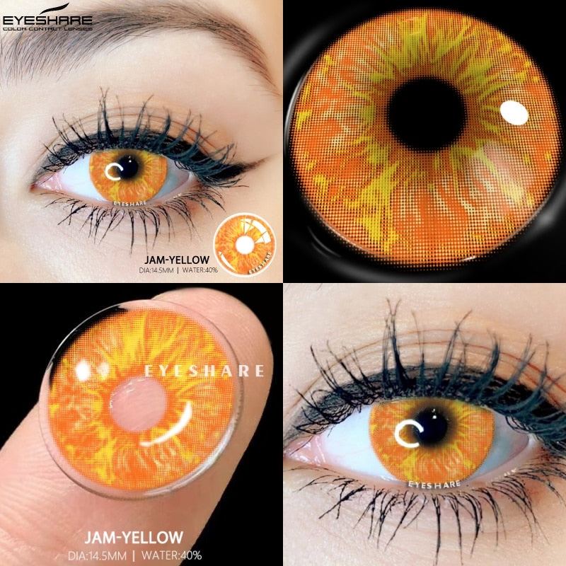 Color Contact Lenses For Eyes 2pcs Anime Cosplay Colored Lenses Blue Crazy Halloween Lenses Contact Lens Beauty Makeup