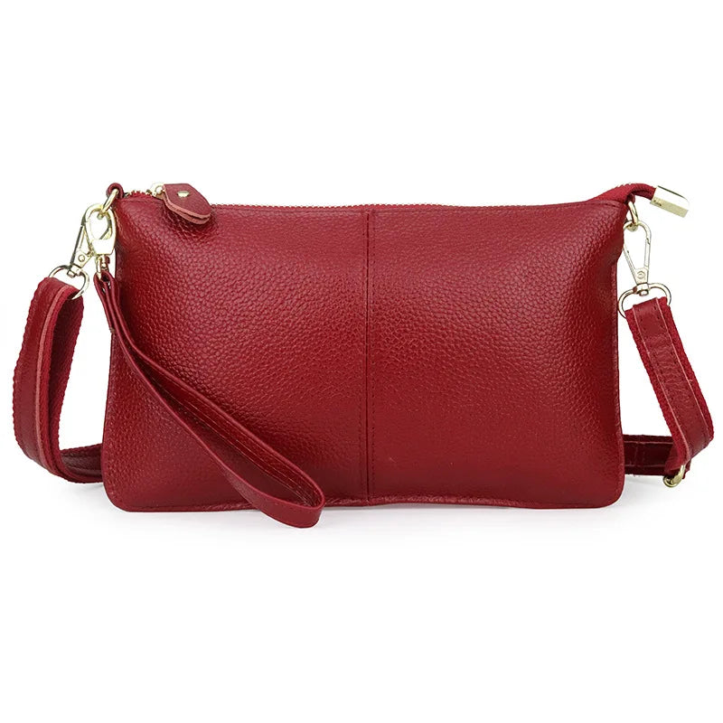 Ddbos Women Handbags Fashion Soft Genuine Leather Crossbody Bags Large Capacity Shoulder Bags For Women Portable Handbag Phone Pocket