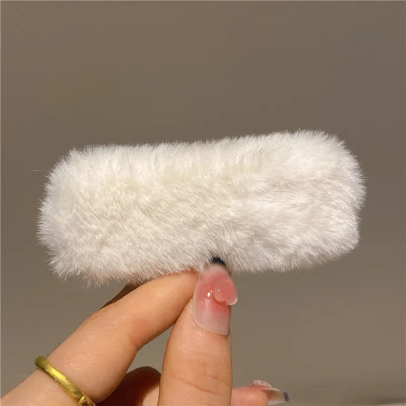 Ddbos Winter Plush Cute Hair Clip Grasping Lamb Children's Broken Hair Pin Clip Headwear Hair Accessories for Girls  Korean Style