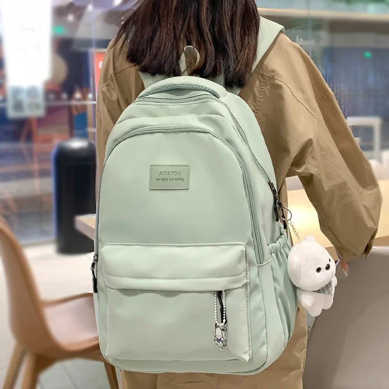 Ddbos BACK TO SCHOOL New Female Fashion Lady High Capacity Waterproof College Backpack Trendy Girls Laptop School Bags Cute Girl Travel Book Bag