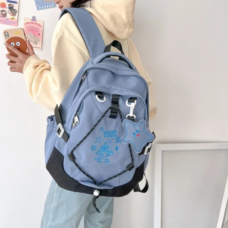 Ddbos BACK TO SCHOOL Women's Backpack 2024 New Fashion Trend Oxford Textile Leisure Cute Student Style Large Capacity Women's Backpack