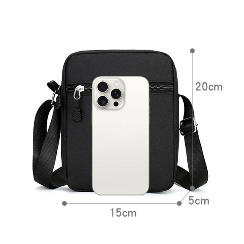 Ddbos Oxford Shoulder Bag Durable Mini Black Mobile Phone Bag Waist Pack Men Crossbody Bags Man Bag Handbag bolso de mano