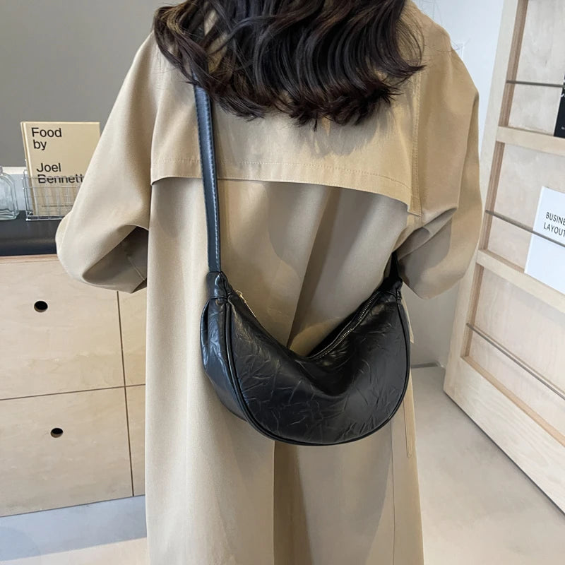 Ddbos Small Crossbody Bags for Women 2024 PU Leather Female Shoulder Bag Lady Solid Color Hobo Bag Handbags and Purses