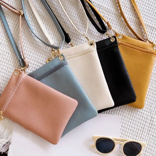 Mini Crossbody Bag PU Litchi Pattern Personalized Fashion Phone Bag Sweet Women's Convenient Shoulder Bag Purses and Handbags