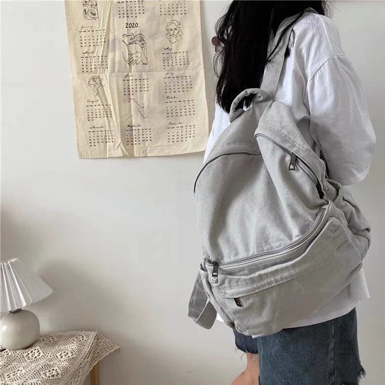 Ddbos BACK TO SCHOOL Women's Bag Pack Trend Techwear Harajuku Canvas Aesthetic Gothic School Backpacks For Women Rucksack Korean Style Mochila