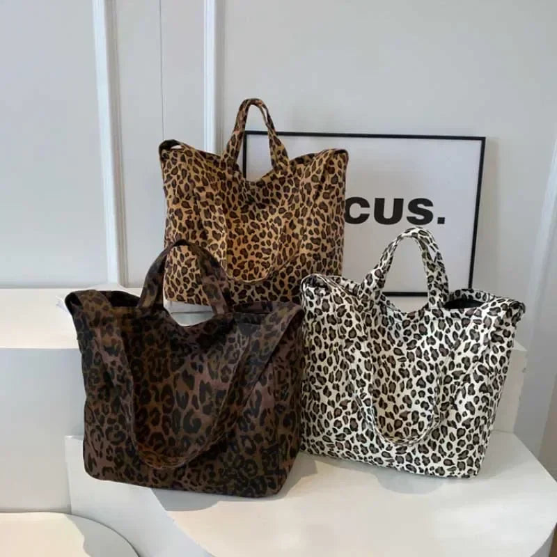 Ddbos Leopard Design Korean Fashion Big Crossbody Bags for Women Travel Handbag Lady Shopper Shopping Shoulder Bag Bolsa Feminina