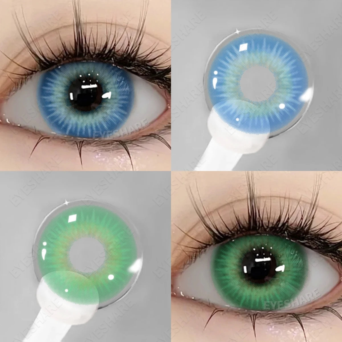 Color Contact Lenses for Eyes Cosplay Blue Eyes Contacts Lenses Makeup Green Eyes Lenses Yearly 2pcs/pair