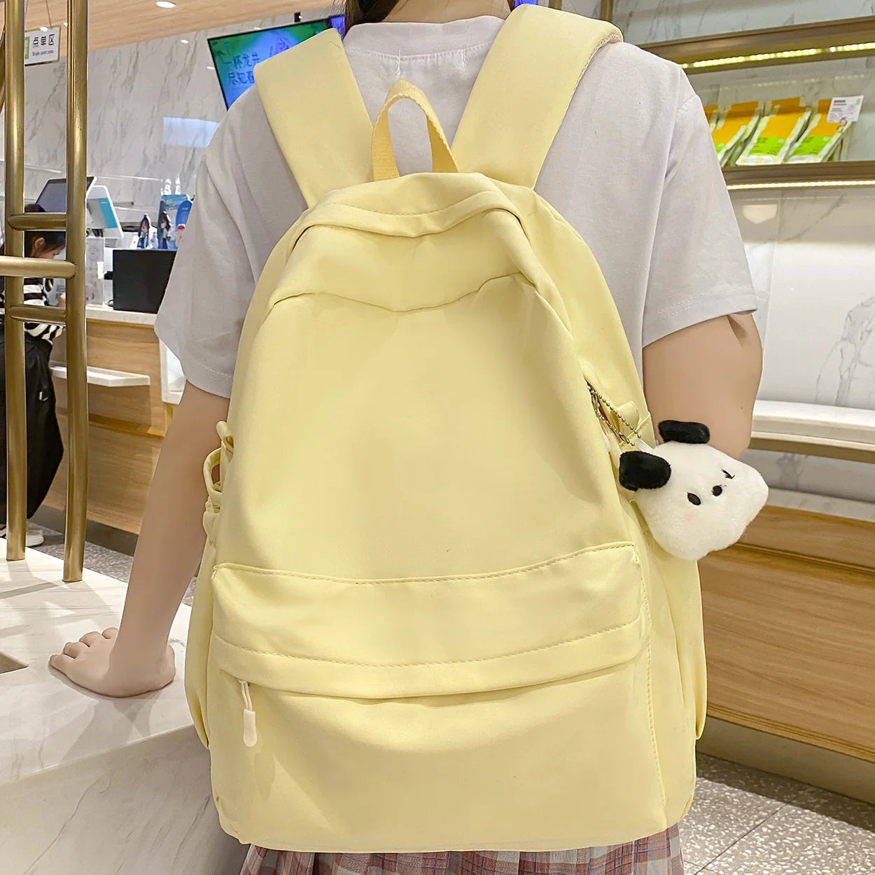 Ddbos Girl Pink Waterproof Kawaii Nylon School Backpack Fashion Female Travel College Backpack Women Ladies Cute Laptop Book Bags Cool