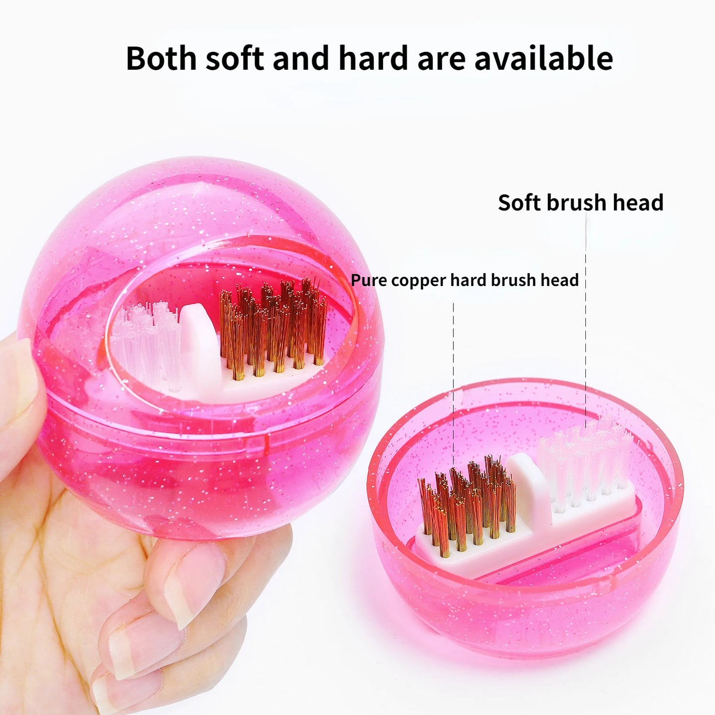 Ddbos Nail Drill Bit Cleaning Brush Copper Wire Remove Dust Cleaning Case Soft Hard Drill Grinding Head Brush Cleaner Nail Art Tools