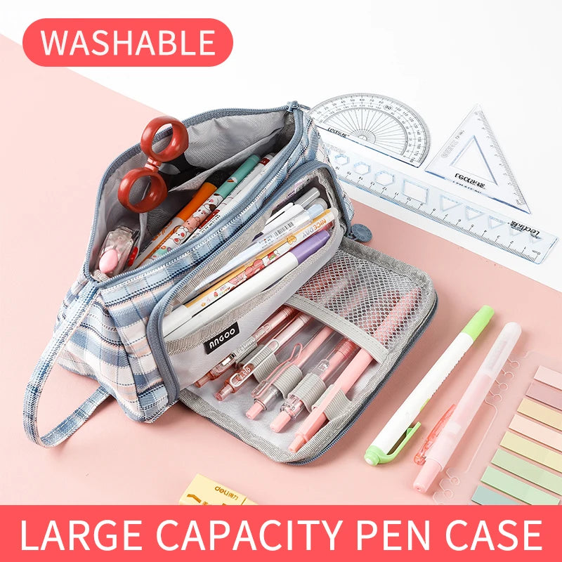 Ddbos BACK TO SCHOOL Multi Layer Large Capacity Pencil Case Pen Storage Supplies Pen Box Kawaii Cute Pencil Cases Bags Stationary School Supplies