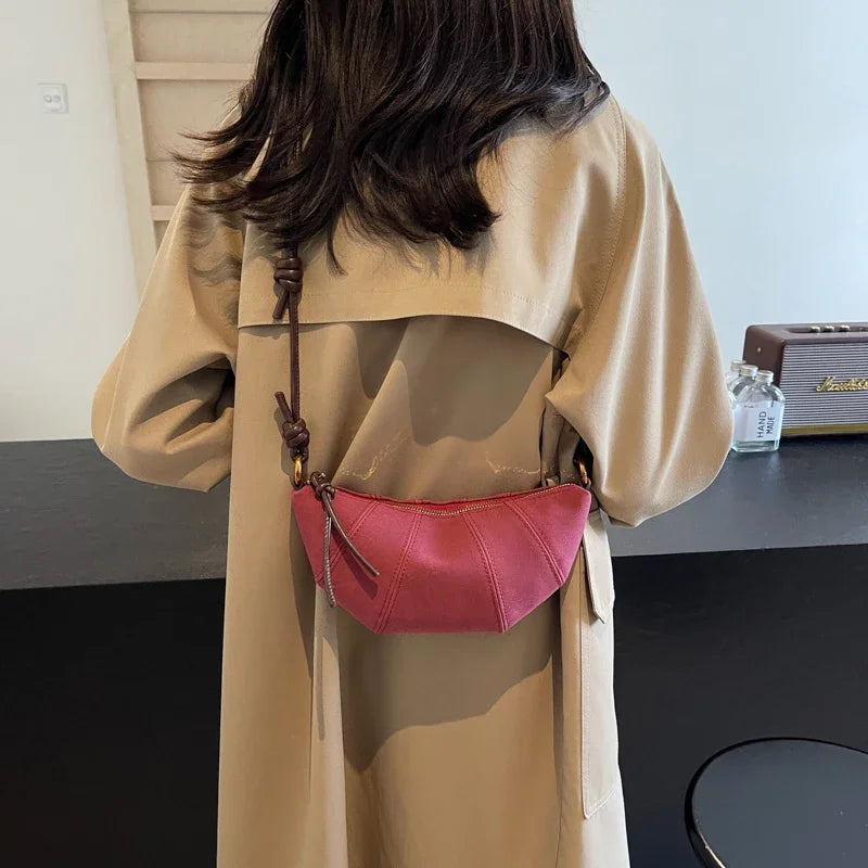 Ddbos 2024 Retro Trend Solid Color Splicing Leather Shoulder Bag Women Korean Fashion Winter Handbags Lady Crossbody Bag