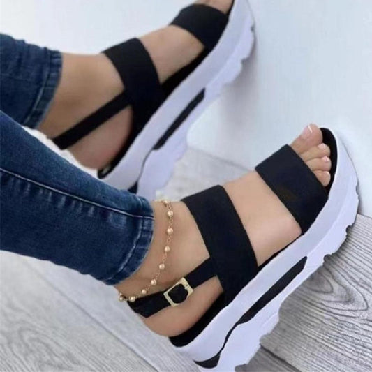 Wedge Female Platform Buckle Strap Street Summer Outdoor Shoes Punk Beach Wedges Women Sandals Sandalias De Mujer