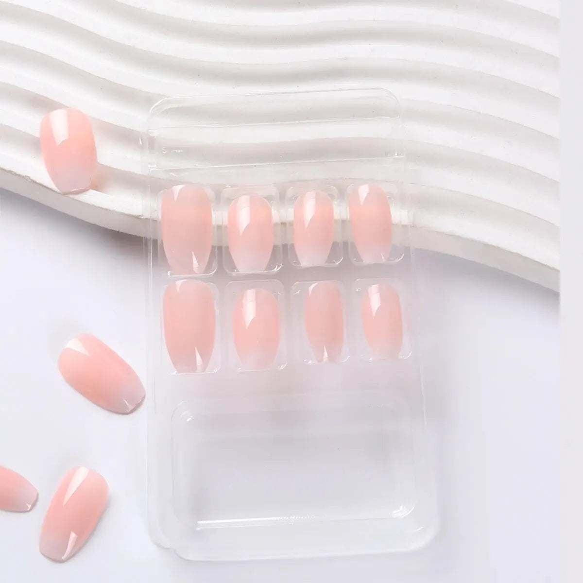 24 PCs Fake Nails with 1 Nail Glue and 1 Nail File