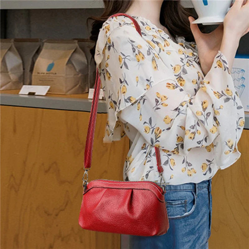 Ddbos Leisure Simple Ladies Crossbody Bag Ladies Crossbody Bag New Fashion Shoulder Strap Soft Leather Shoulder Bag