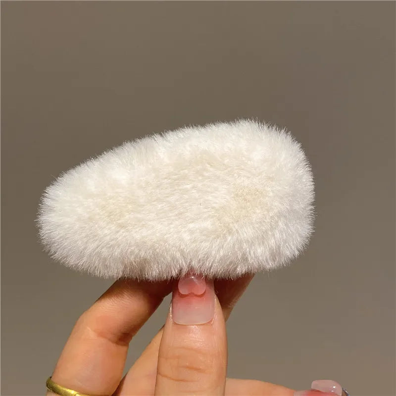 Ddbos Winter Plush Cute Hair Clip Grasping Lamb Children's Broken Hair Pin Clip Headwear Hair Accessories for Girls  Korean Style