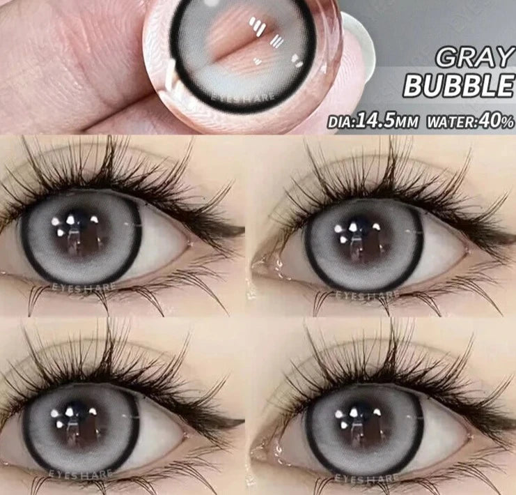 Ddbos 1pair Eye Contacts Lense Color Contact Lenses for Eyes Natural Gray Contact Lens Yearly Fashion Beauty Makeup EyeLenses