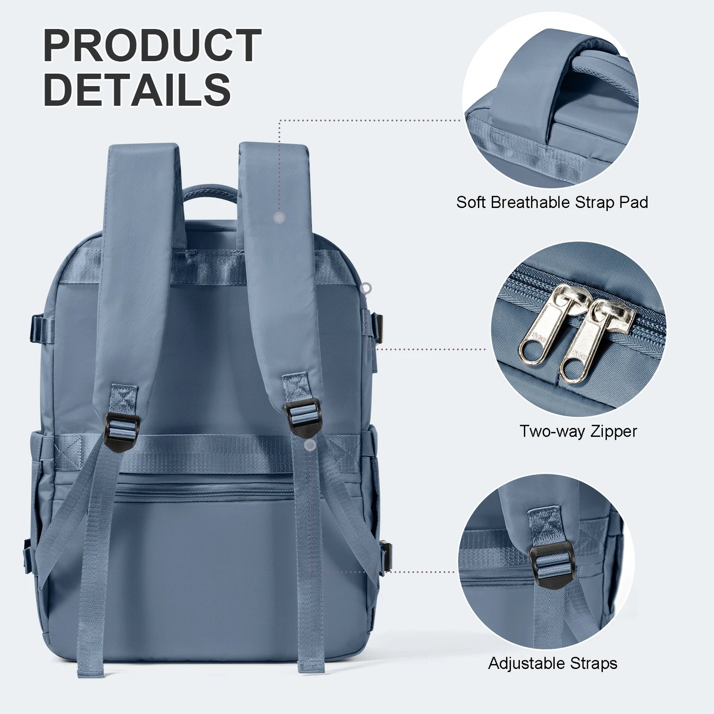 Ddbos BACK TO SCHOOL Laptop Bag Travel Backpack for Women Large Capacity Easyjet Carry-Ons 45x36x20 Backpack Ryanair 40x20x25, Men's Cabin Backpack