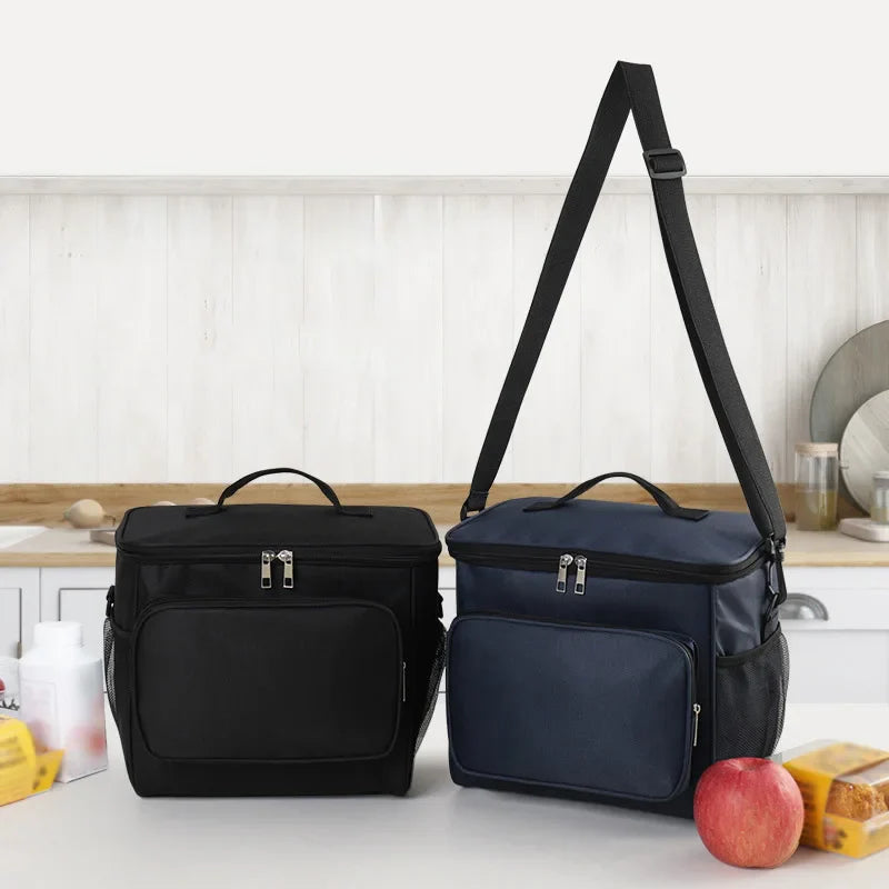 1pc Lunch Box Bag, Thermal Bag with Rice Bag, Office Worker Portable Handbag Bento Bag