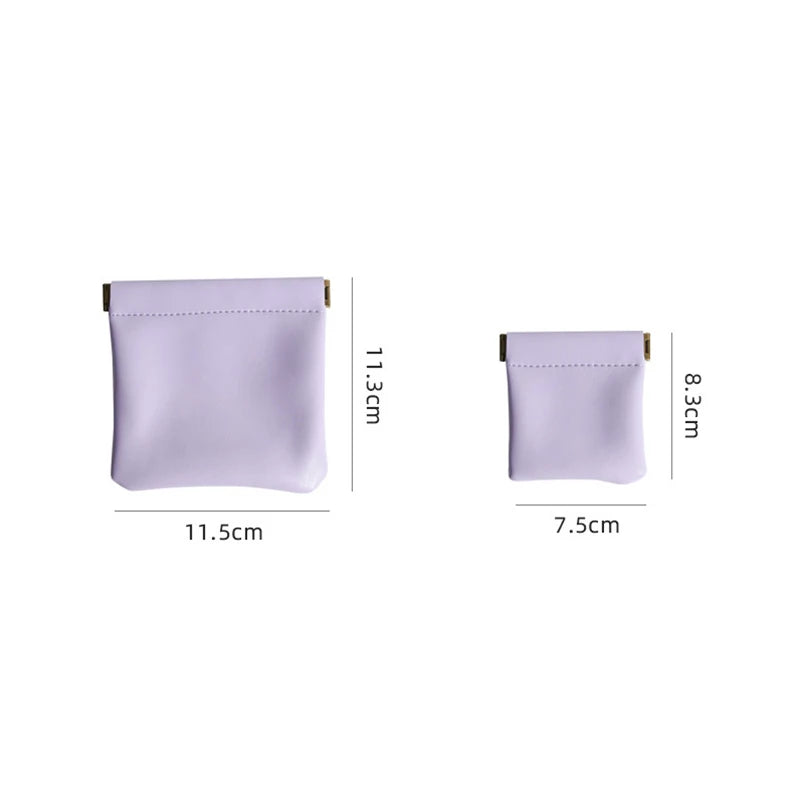 Ddbos 1Pcs Portable PU Leather Coin Purse Earphone Bag Headphone Organizer Mini Sundry Cosmetic Bag Female Lipstick Change Storage Bag