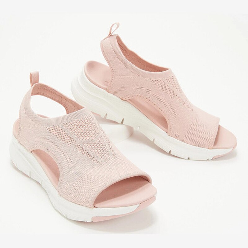 Ddbos Women Summer Mesh Casual Sandals Ladies Wedges Outdoor Shallow Platform Shoes Female Slip-On Light Comfort Shoes Plus Size