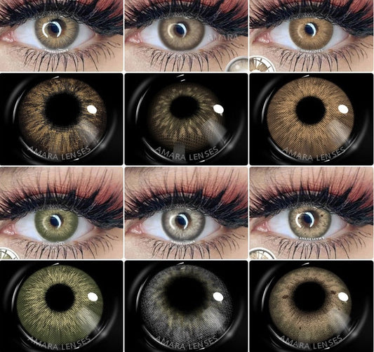 Natural Colored Contacts Lenses Brown 2pcs Contacts Beautful Pupils Color Contacts Yearly Makeup Cosmetic Contact Lens