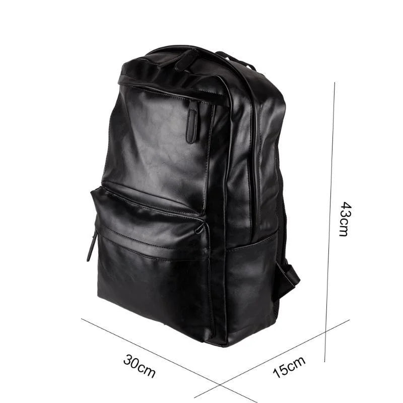 Ddbos BACK TO SCHOOL Korean Version Backpack Men's and Women Leather Travel Backpack Academic Style College Student Backpack Fashion Trend Laptop Bag