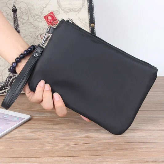 Men's Fashion Handbag Large Capacity Casual Wrist Bag Can Hold Phone Key Clip Bag