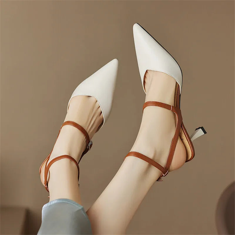 New Sheep Suede Summer Sandals Pointed Toe Sandals Shoes for Women Handmade Women Sandals Zapatos De Mujer Gladiator Shoes