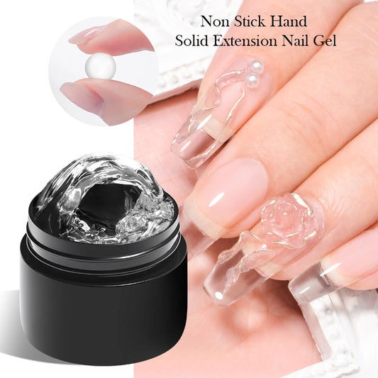 Ddbos 7ml Clear Non Stick Hand Solid Extension Nail Gel Polish Carving Flower Nail Art Building UV Gel Acrylic Varnish