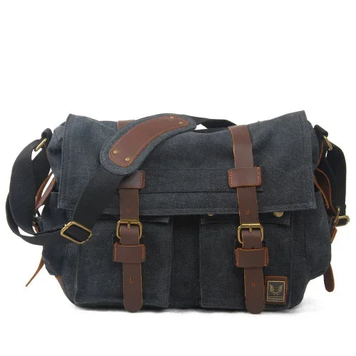 Ddbos Canvas Leather Men Messenger Bags I AM LEGEND Will Smith Big Satchel Shoulder Bags Male Laptop Briefcase Travel Handbag