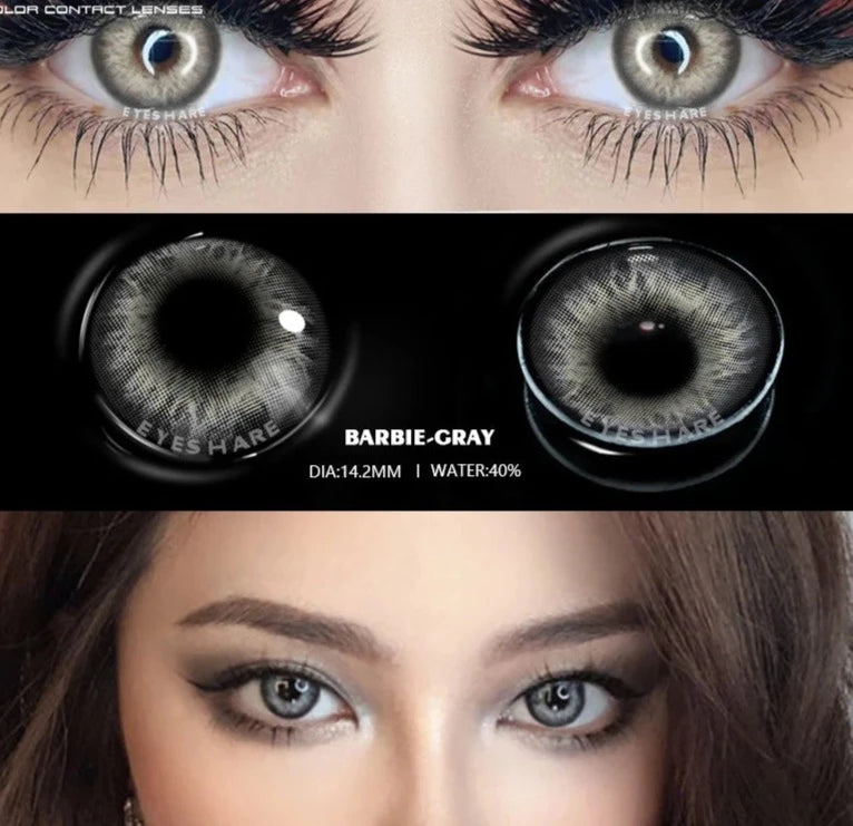 Ddbos 1 Pair Colored Contact Lenses Natural Look Fast Delivery Brown Eye Lenses Gray Contact Green Eye Lenses Blue Lenses