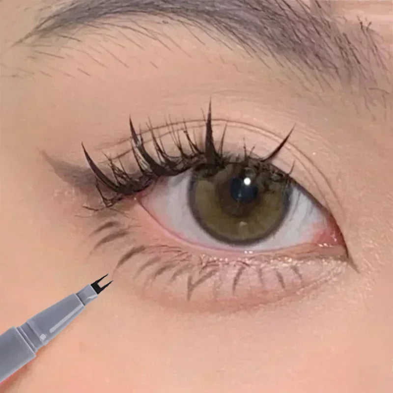 Ddbos 2 Point Ultra-thin Liquid Eyeliner Pen Waterproof Lasting Natural Quick Dry Lower Eyelash Eyebrow Tattoo Pen Eye Makeup Cosmetic