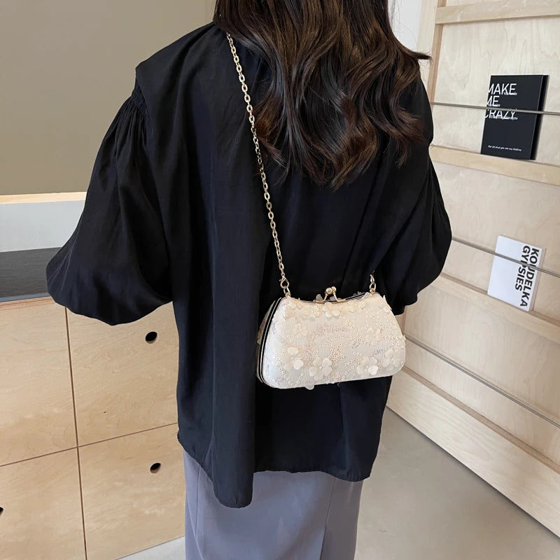 Ddbos Chinese Style Small Cloth Shoulder Bags for Women 2024 Luxury Fashion Handbags Quality Chain Evening Crossbody Bag