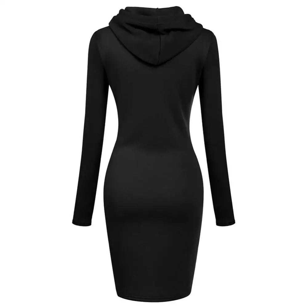 Ddbos Ladies Dress Autumn Women Hooded Dresses Hoodies Women Sweatshirts Women Hoodies Dress Tops Ladies Clothing