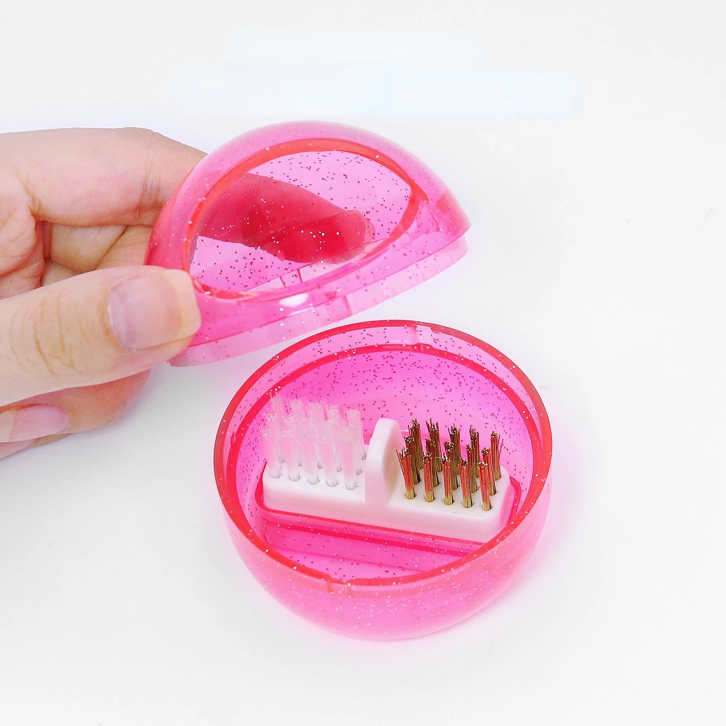 Ddbos Nail Drill Bit Cleaning Brush Copper Wire Remove Dust Cleaning Case Soft Hard Drill Grinding Head Brush Cleaner Nail Art Tools