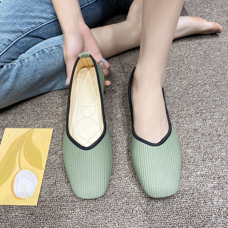 Lady Shoes Women's Shoes Low Heel Soft Platform Outdoor Casual Shoes Fashion Solid Color Breathable Loafers Zapatos Ligeros