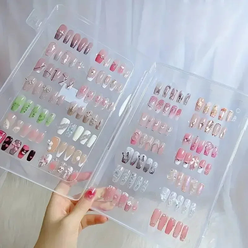 Ddbos Nail Tips Display Book Nail Art Showing Shelf Gel Polish False Nails Manicure Collector Box False Tips Display Board Nail Tools