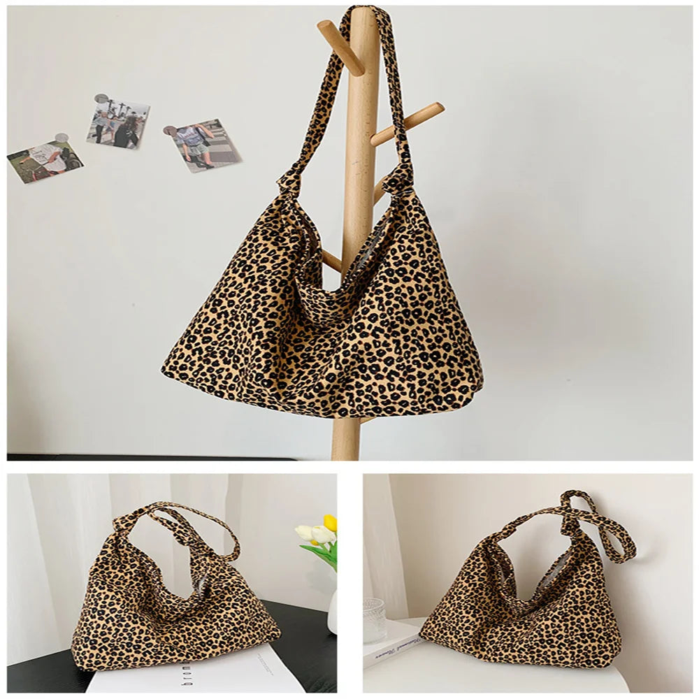 Ddbos Female Bags Totes Luxury Designer Handbags For Women Shopping Canvas Ladies Fashion Casual Leopard Shoulder Shopper Women'S Bag