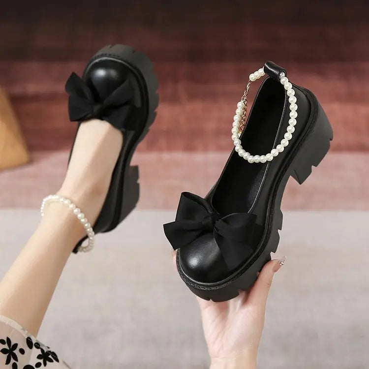 Ddbos Lolita Shoes Women Japanese Style Mary Jane Shoes Women Vintage Shallow High Heels Chunky Platform Shoes Cosplay Female Sandals