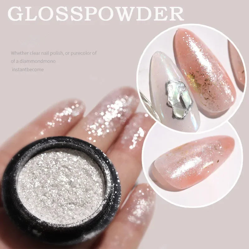 1 Box Fairy Manicure Glitter High Gloss Nail Powder Chrome Nails Glitter Powder Pigment for Gel Polish Accessories Manicure Dust