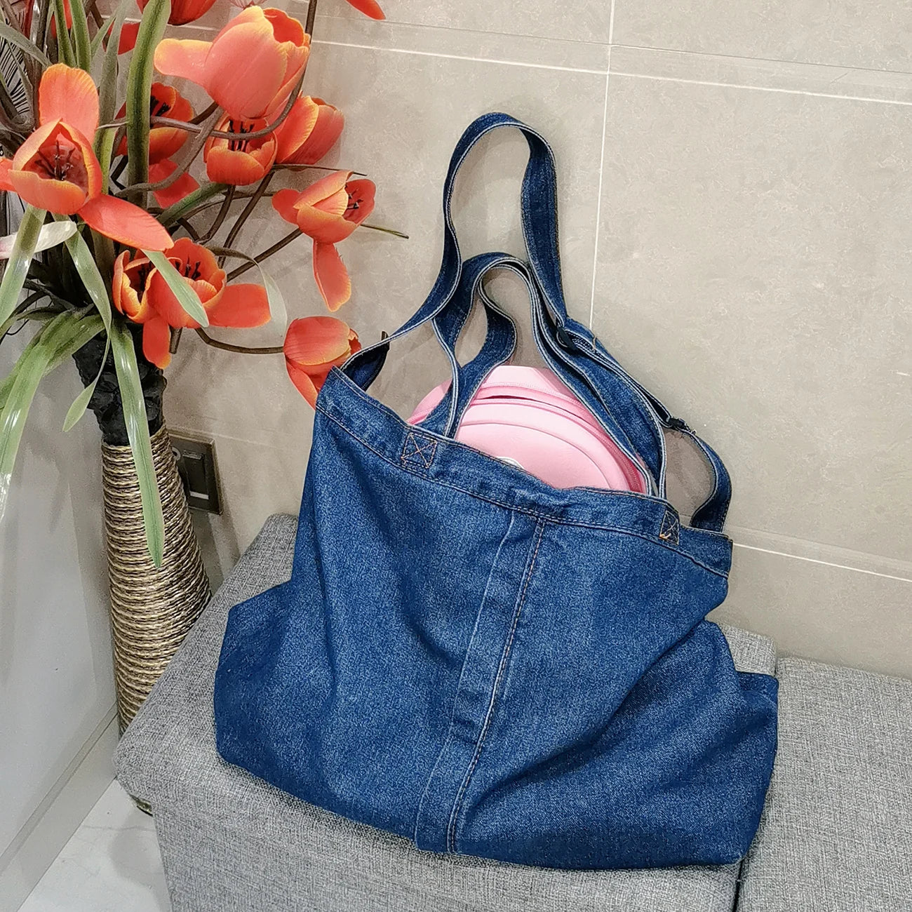 Ddbos BACK TO SCHOOL Denim Shoulder Bags for Women Casual Jeans Bags Designer Tote Crosbody Luxury Handbags Denim Shopping Bag Bolsos Para Mujer