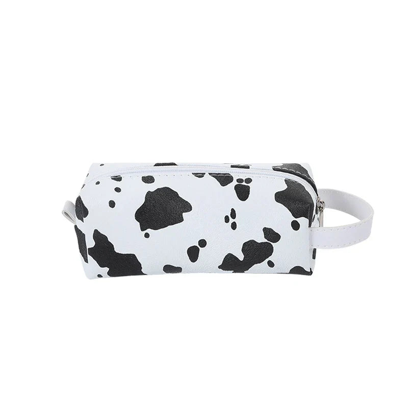 Ddbos Cow Pattern Pencil Case Kawaii Stationery Pencilcase Large Capacity Pen Case Trousse Scolaire School Supplies Pencil Pouch