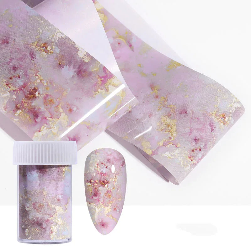 Ddbos Nail Sticker Marble Pattern Nail Foil Nail Art Transfer Decals Slider Nail Water Decal Design Accessories Manicures Decorations