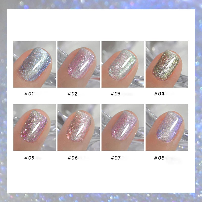 Crystal Stone Cat Eye Magnetic Nail Art Gel New Dazzle Shimmer Color Gel Semi Permanent Uv Varnish Nail Polish Top Coat Uv Gel