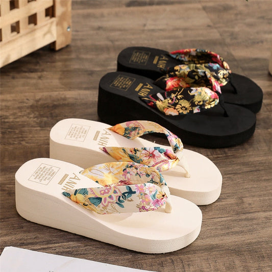 Women Flip Flops Summer Beach Platform Slippers Casual Outside Wedges Sandals Summer Women Shoes