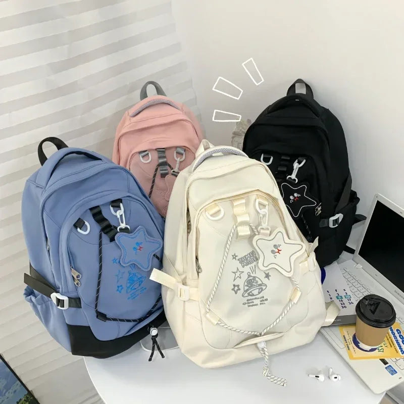 Ddbos BACK TO SCHOOL Women's Backpack 2024 New Fashion Trend Oxford Textile Leisure Cute Student Style Large Capacity Women's Backpack