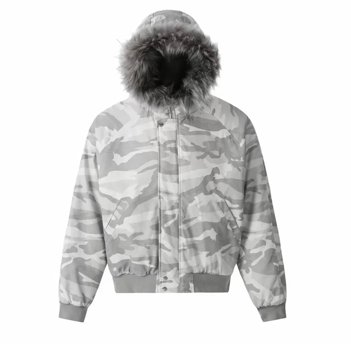 Ddbos winter fits men 2025 Hip-hop Trendy Streetwear Bomber Jacket High Street Retro Camouflage Fur Collar Parkas Men Harajuku Casual Loose Warm Coat