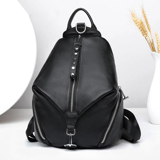 Anti-theft Women Backpacks 100% Genuine Leather Travel Backpacks Large Capacity Schoolbag For Girls New Design Backpack