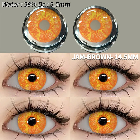 Halloween Color Contact Lenses 1pair Cute Anime Cosplay Contact Lenses Blue Eyes Contact Lenses Yellow Colored Contacts